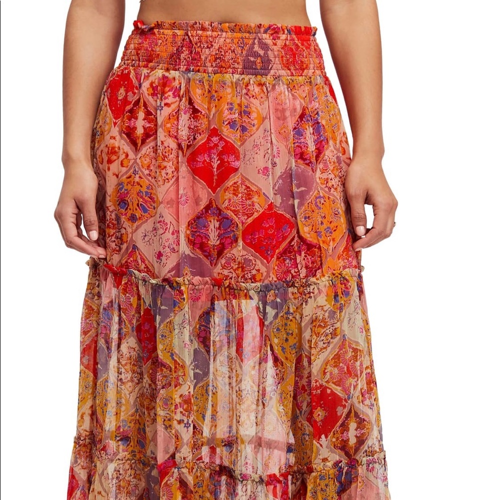 FREE PEOPLE Boho Flowy Maxi Skirt
